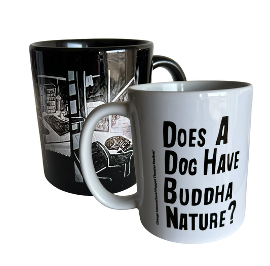 Mugs, Set of 2 (Black and White) - Does A Dog Have Buddha Nature?