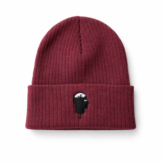 Puppet Fest Sustainable Rib Cuffed Beanie Beanie - Burgundy